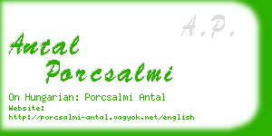 antal porcsalmi business card